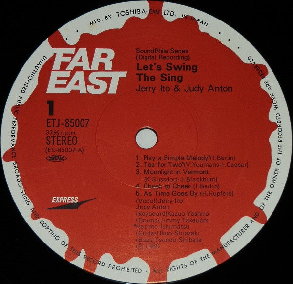 Jerry Ito & Judy Anton : Let's Swing The Sing (LP, Album)