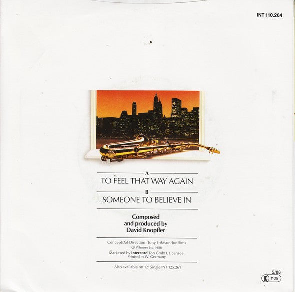 David Knopfler : To Feel That Way Again (7", Single)