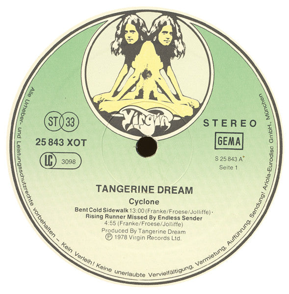 Tangerine Dream : Cyclone (LP, Album, Gat)