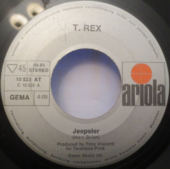 T. Rex : Jeepster (7", Single)