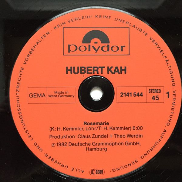 Hubert Kah : Rosemarie (Special Maxi Version) (12", Maxi)