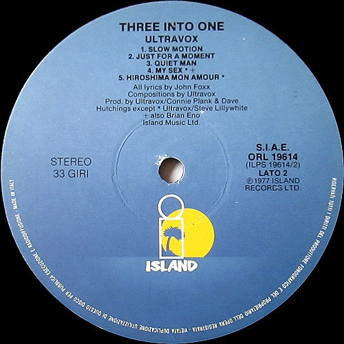 Ultravox : Three Into One (LP, Comp)