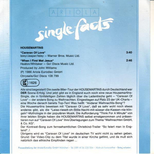 The Housemartins : Caravan Of Love (7", Single)