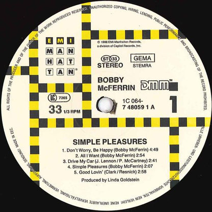 Bobby McFerrin : Simple Pleasures (LP, Album)
