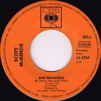 Scott McKenzie : San Francisco (Be Sure To Wear Some Flowers In Your Hair) (7", Single)