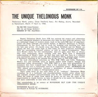 Thelonious Monk : The Unique Thelonious Monk (7", EP)