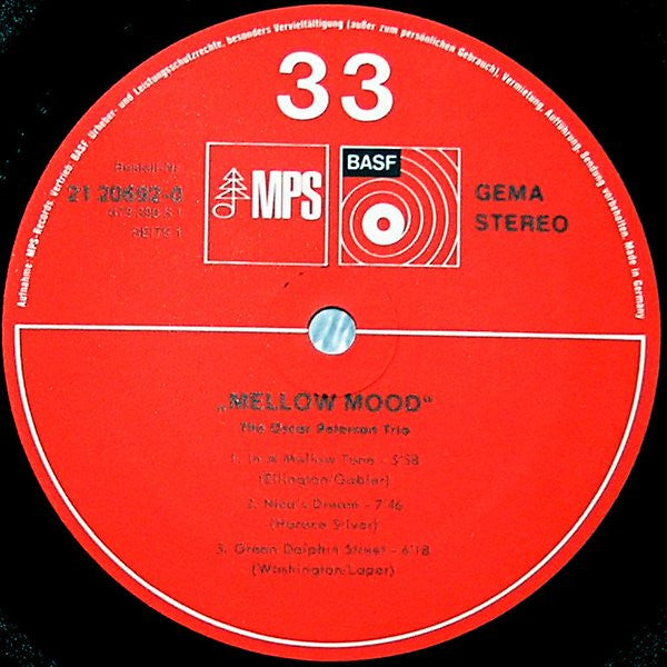 The Oscar Peterson Trio : Mellow Mood (LP, Album, RE)
