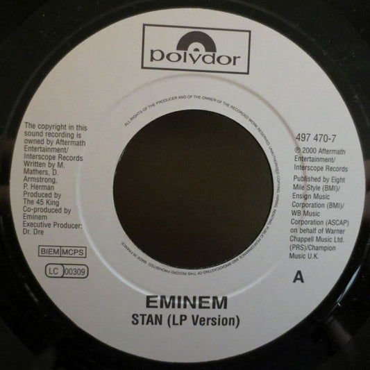 Eminem : Stan / My Name Is (7", Single)