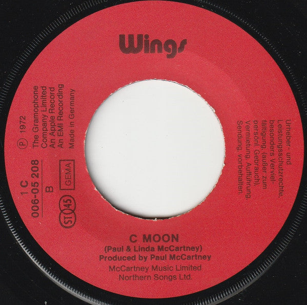 Wings (2) : Hi Hi Hi / C Moon (7", Single)