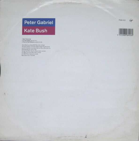 Peter Gabriel, Kate Bush : Don't Give Up (12", Single)