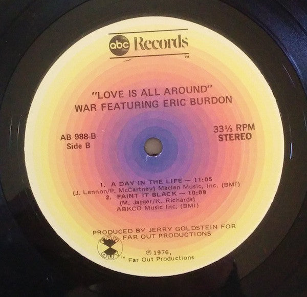 War Featuring Eric Burdon* : Love Is All Around (LP, Album)