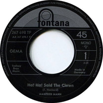 Manfred Mann : Ha! Ha! Said The Clown (7", Single, Mono)