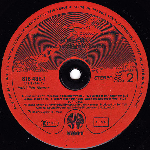 Soft Cell : This Last Night In Sodom (LP, Album)