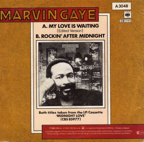 Marvin Gaye : My Love Is Waiting (7", Single)