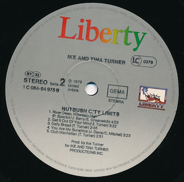 Ike & Tina Turner : Nutbush City Limits (LP, Album, RE)