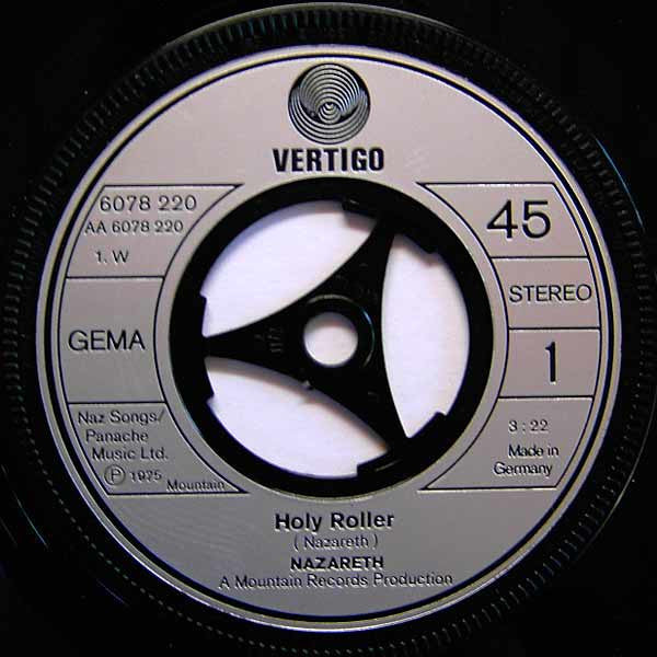 Nazareth (2) : Holy Roller (7", Single)