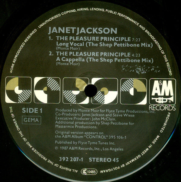 Janet Jackson : The Pleasure Principle (12")