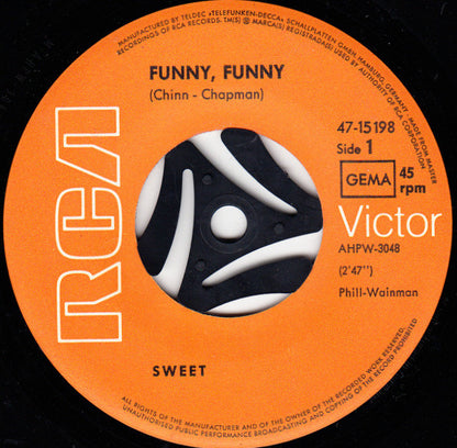 The Sweet : Funny, Funny (7", Single, Mono)