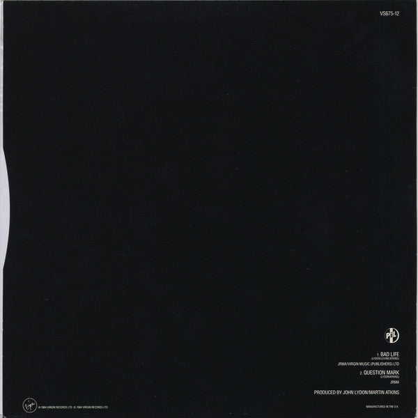 PiL* : Bad Life (12", Ltd, Bla)