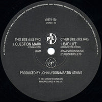 PiL* : Bad Life (12", Ltd, Bla)