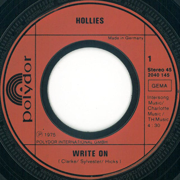 Hollies* : Write On (7", Single)