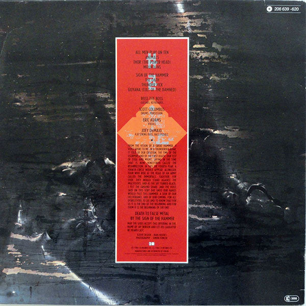 Manowar : Sign Of The Hammer (LP, Album, Son)