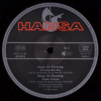 The Real Voices Of Milli Vanilli* : Keep On Running (Remix) (12", Maxi)