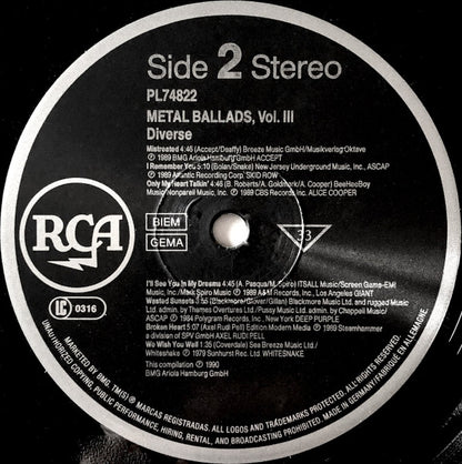 Various : Metal Ballads Vol. 3 (LP, Comp)