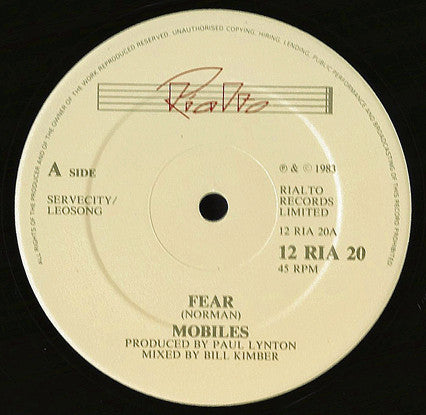 The Mobiles* : Fear (12")