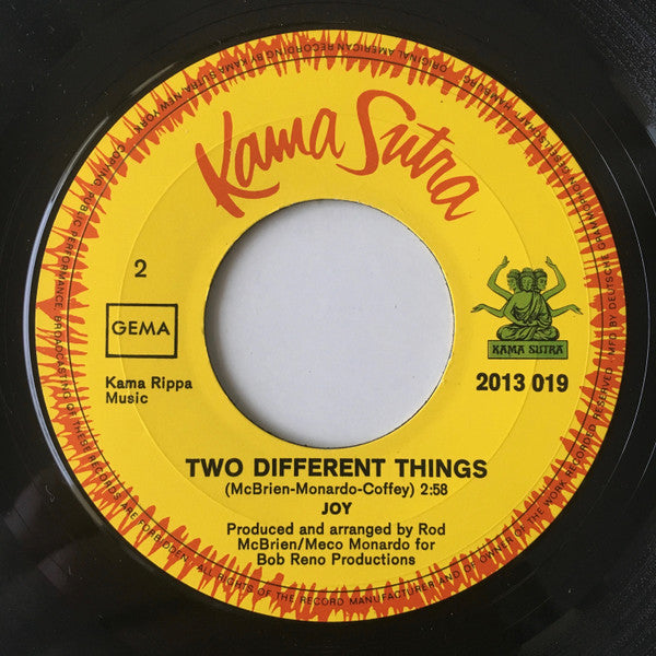 Joy (53) : Next Year / Two Different Things (7", Single)