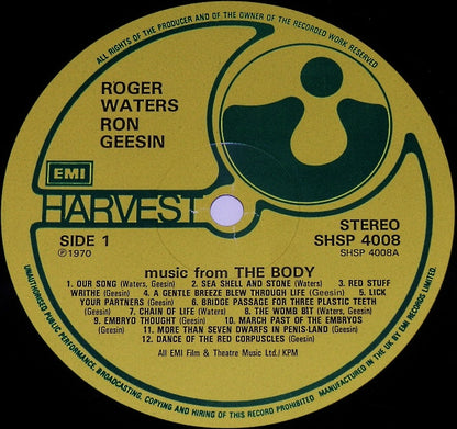 Ron Geesin & Roger Waters : Music From The Body (LP, Album, RE)
