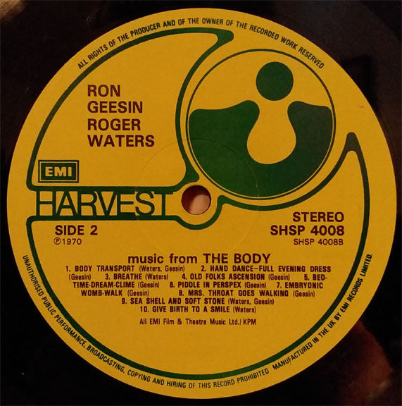 Ron Geesin & Roger Waters : Music From The Body (LP, Album, RE)