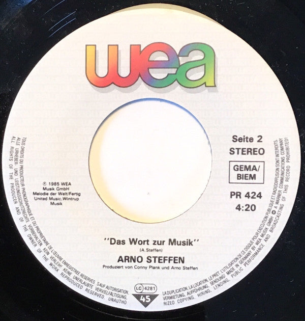 Arno Steffen : Gell, Du Hast Mich Gelle Gern (7", Single, Promo)