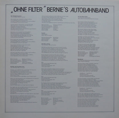 Bernie's Autobahnband* : Ohne Filter (LP, Album)