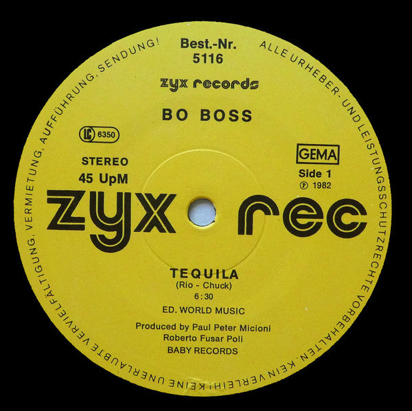 Bo Boss : Tequila (12")