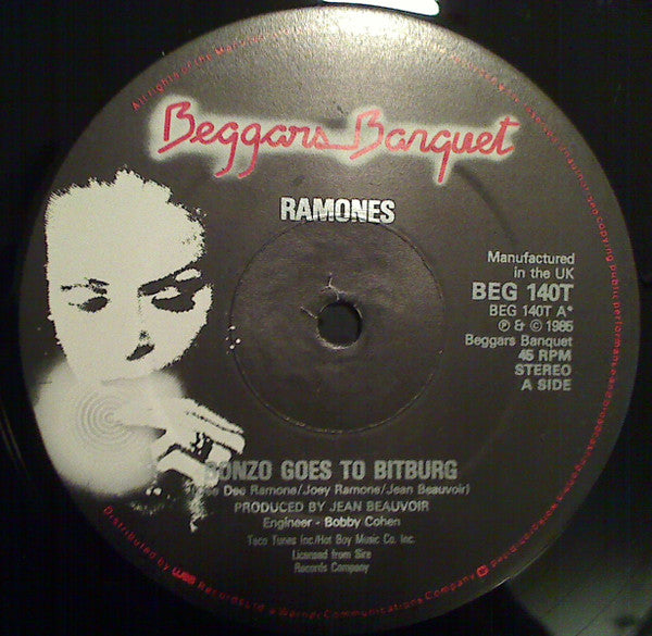 Ramones : Bonzo Goes To Bitburg (12", Single)