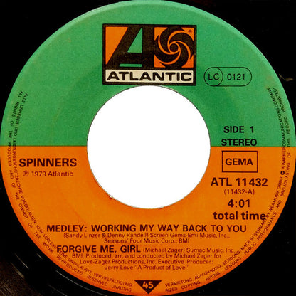 Spinners : Working My Way Back To You / Disco Ride (7", Single)