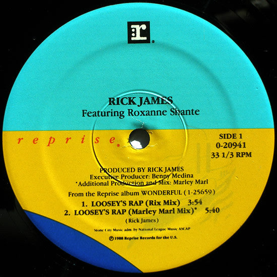 Rick James Featuring Roxanne Shante* And Big Daddy Kane : Loosey's Rap (12", Maxi)