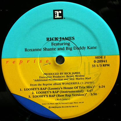 Rick James Featuring Roxanne Shante* And Big Daddy Kane : Loosey's Rap (12", Maxi)