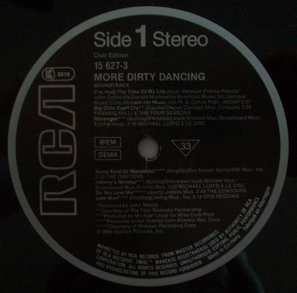 Various : More Dirty Dancing (LP, Comp, Club)