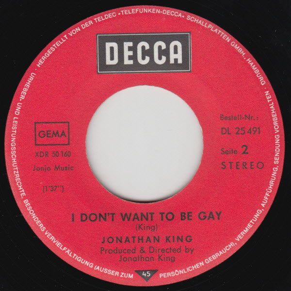Jonathan King : Hooked On A Feeling (7", Single)