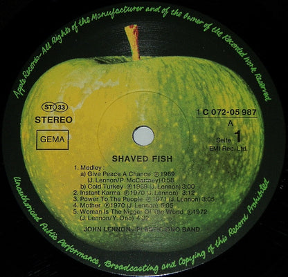 Lennon* & Plastic Ono Band* : Shaved Fish (LP, Comp, RE)