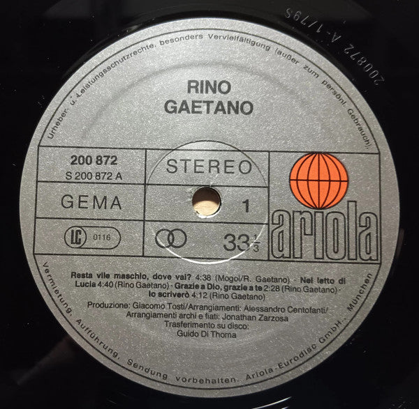 Rino Gaetano : Resta Vile Maschio, Dove Vai? (LP, Album)