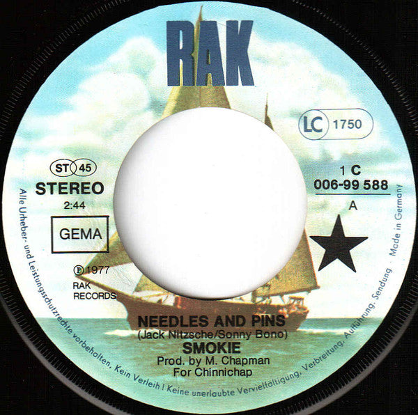 Smokie : Needles And Pins (7", Single)