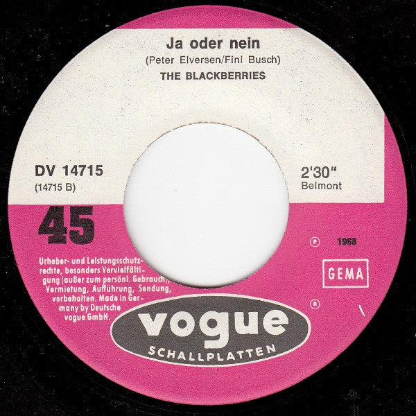 The Black Berries* : Bakerstreet / Ja Oder Nein (7", Single)