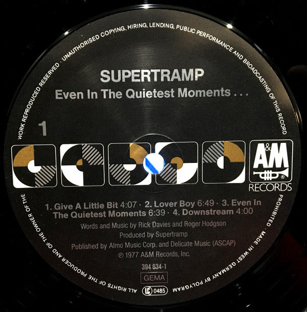 Supertramp : Even In The Quietest Moments... (LP, Album, RE)