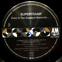 Supertramp : Even In The Quietest Moments... (LP, Album, RE)