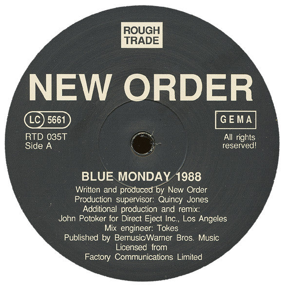 New Order : Blue Monday 1988 (12", RP, 2nd)