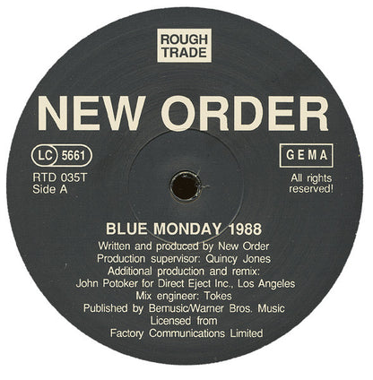 New Order : Blue Monday 1988 (12", RP, 2nd)
