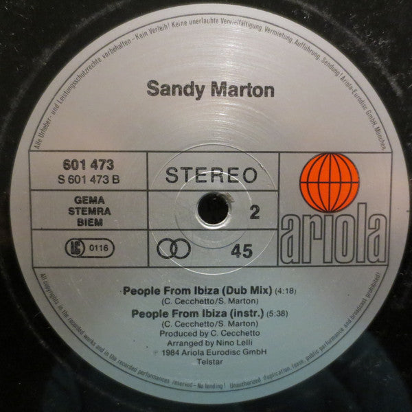 Sandy Marton : People From Ibiza (12", Maxi)